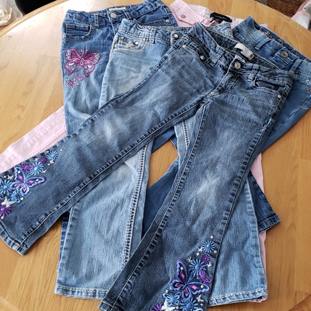 5-pc Lot Girls Jeans Size 7